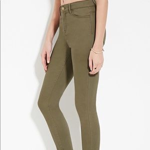Olive Army Green Skinny Jeans NWOT